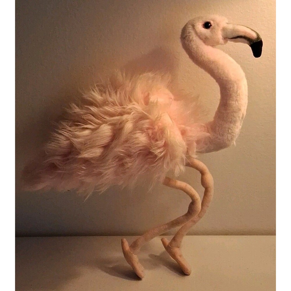 Hansa Creation Pink Flamingo 14" Light Pink Plush Bendable Stuffed